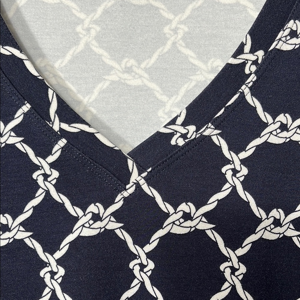 CAbi Navy and White Cruise Dress - Picture 5 of 11